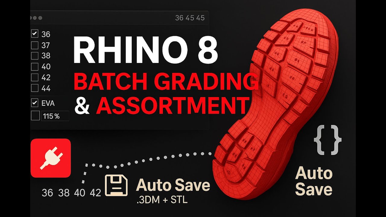 Rhino 8 Automatic Shoe Sole Assortment And Multiplication. | UnifyBoss Rhino Plug-in.