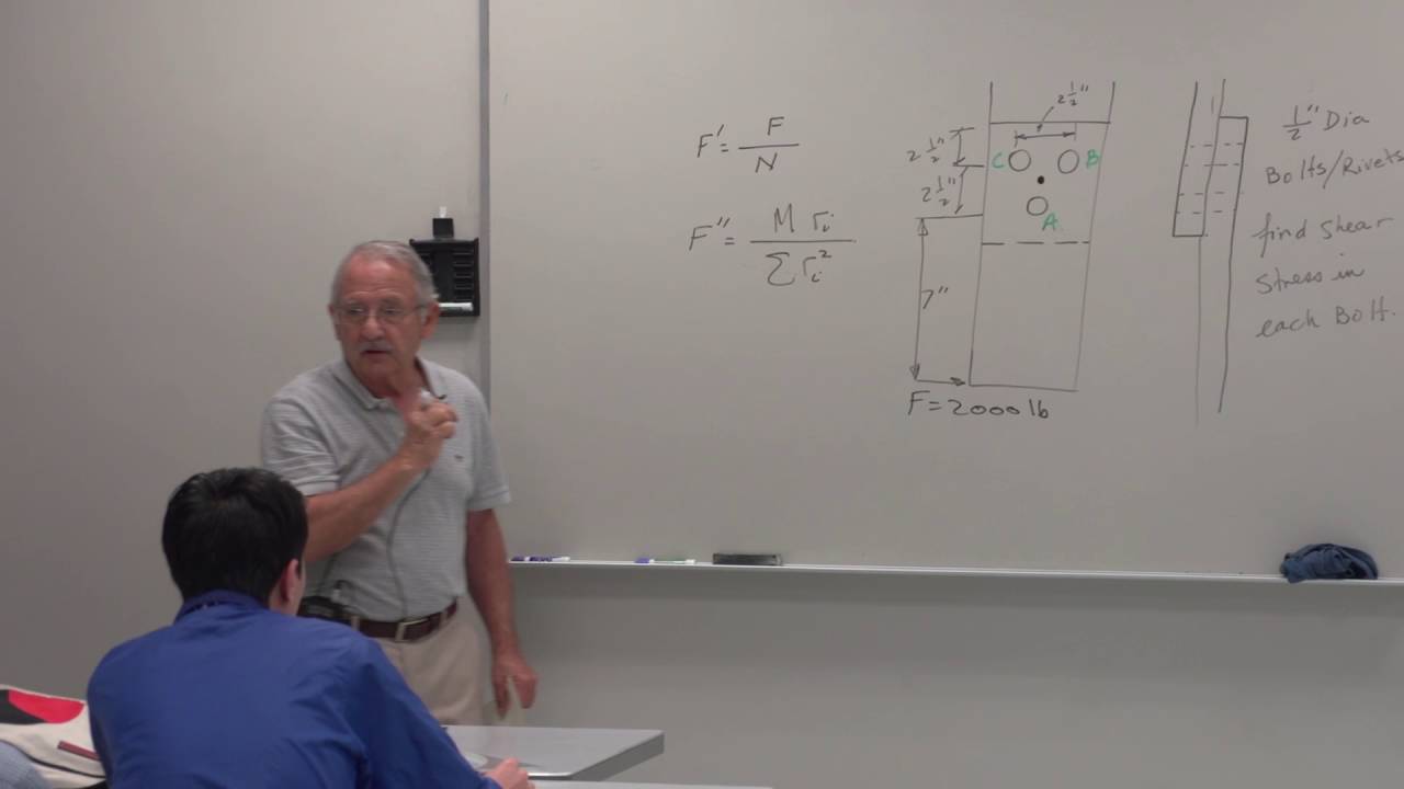 Stress Analysis: Example of Bolts in Shear, Shafts (14 of 17)