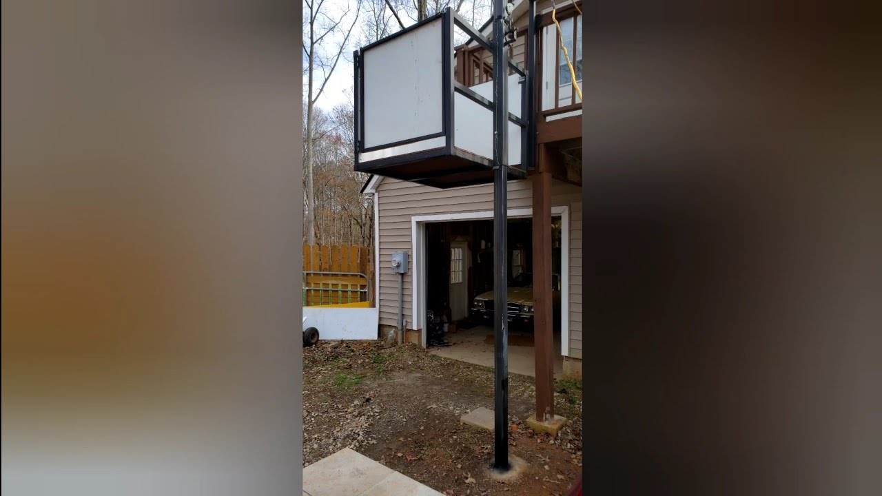 Home Built Elevator, cargo lift, outdoor lift, dumbwaiter