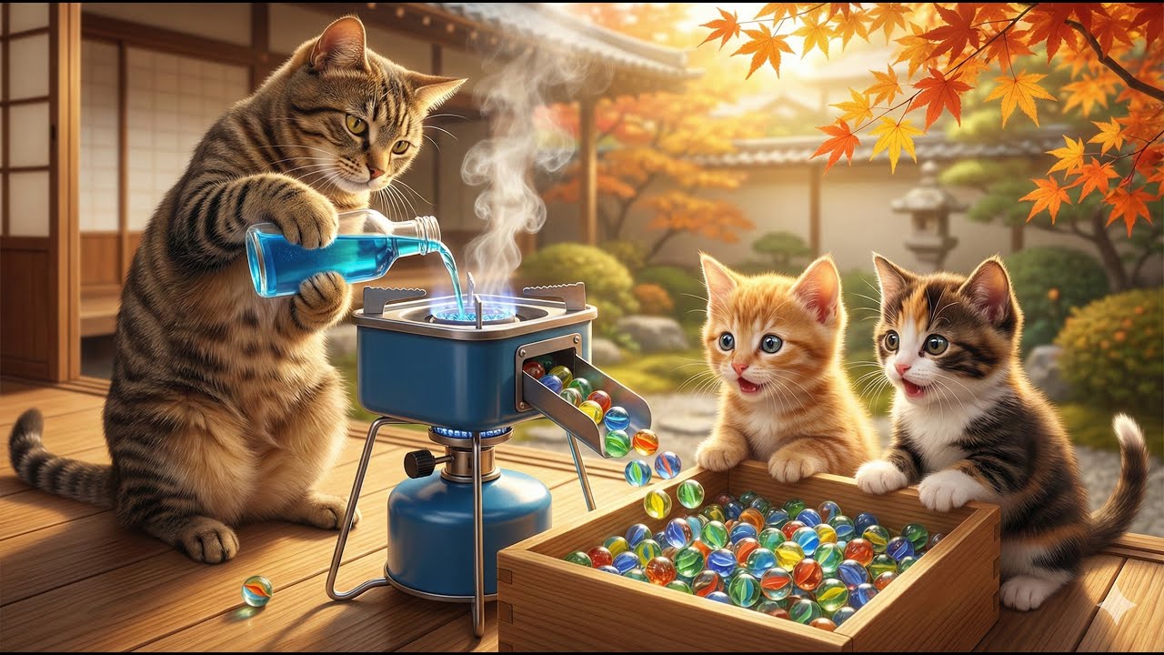 The Magic Cat & The Marble Factory! 🐱✨ (Cutest Kitten Reaction)