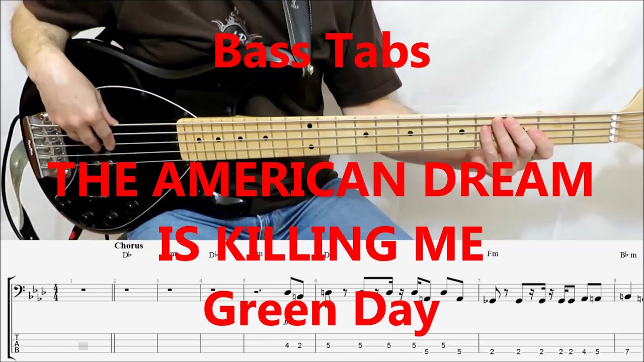 Green Day - The American Dream is Killing Me (BASS COVER TABS)