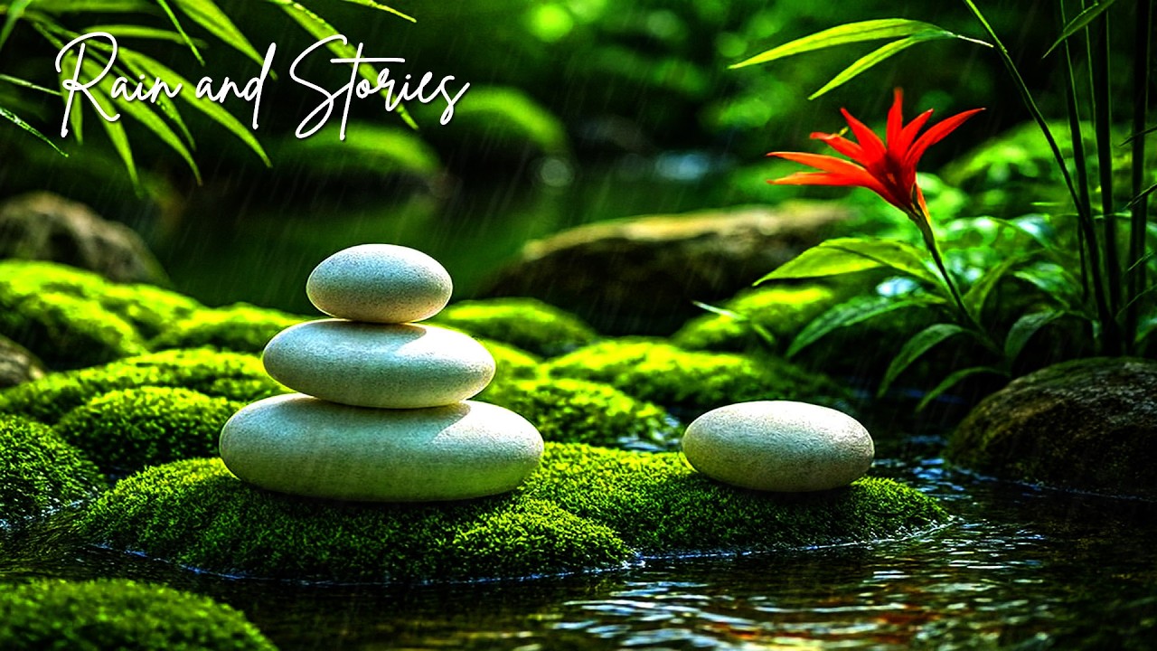 Âm thanh mưa ru ngủ kết hợp với nhạc thiền giúp thư giãn giấc ngủ ngon.