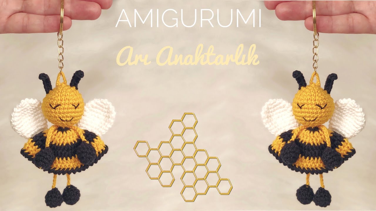 Брелок Amıgurumi Bumblebee (начальный уровень)