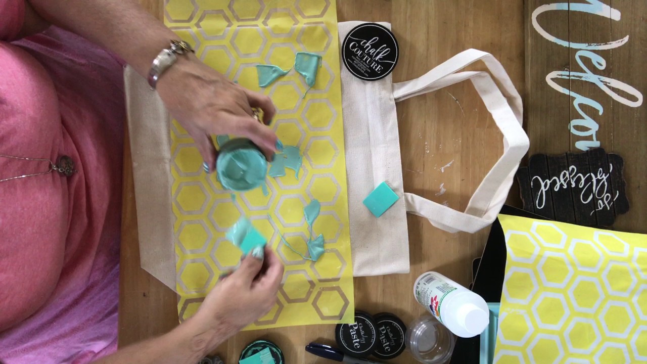 Using chalk paste and fabric medium for amazing results!