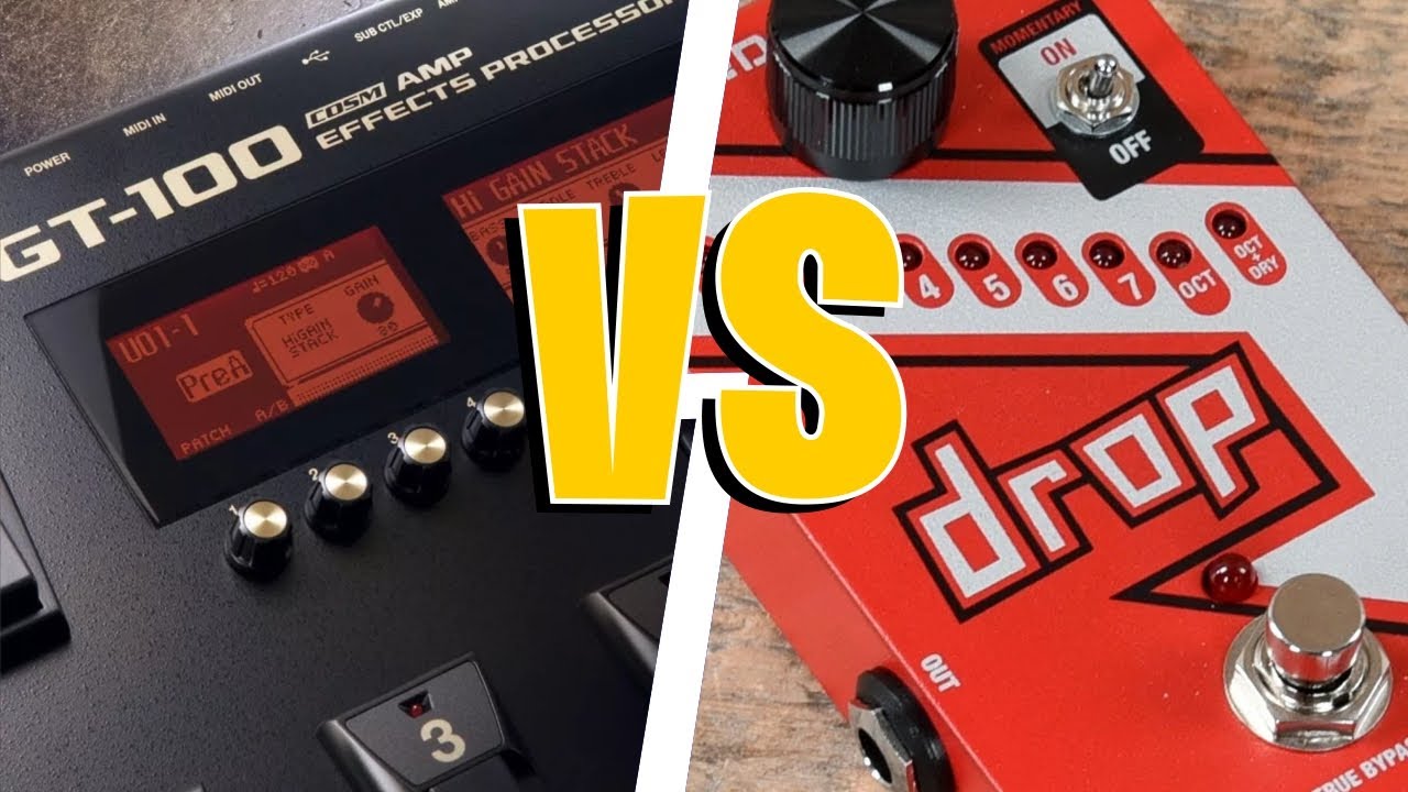 Battle Comparative Pitch Shifter BOSS GT-100 vs Digitech THE DROP (5 Steps)