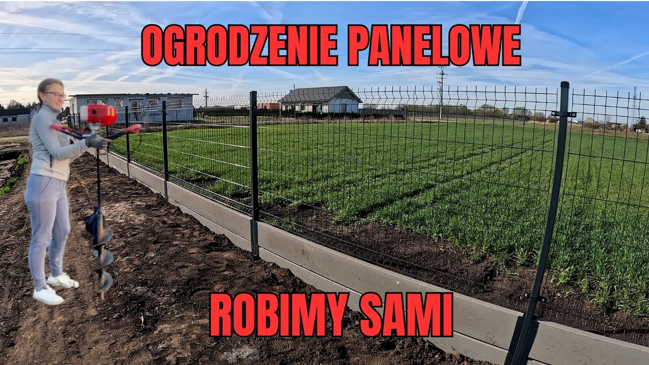 OGRODZENIE PANELOWE SAMODZIELNIE. PODWÓJNA PODMURÓWKA . MONTAŻ SIATKI ZACIENIAJĄCEJ.