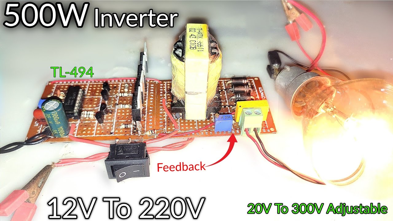 Inverter 12V To 220V | 500W TL494 Part-4