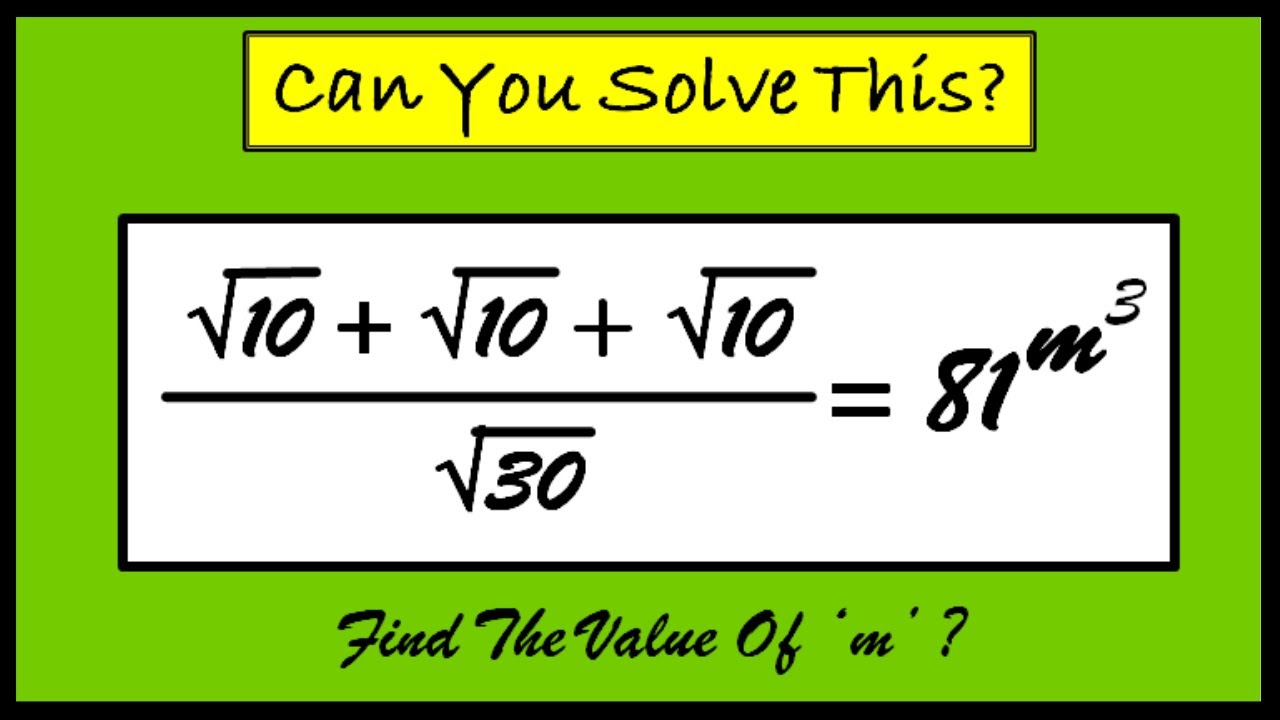 Japanese ┃ A Super Interesting Square Root Algebra Problem ┃ Math Olympiad