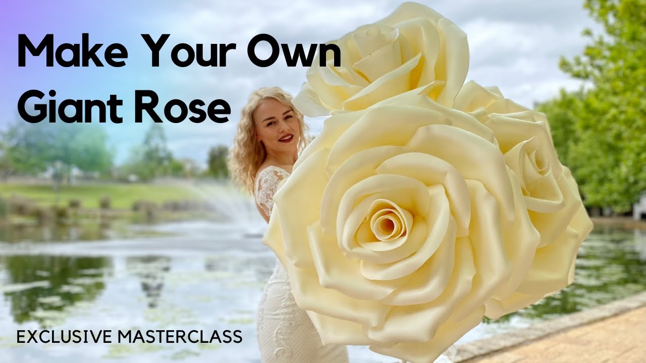 Giant Foam Rose Tutorial. Learn how to make a giant flower. Crafting DIY.