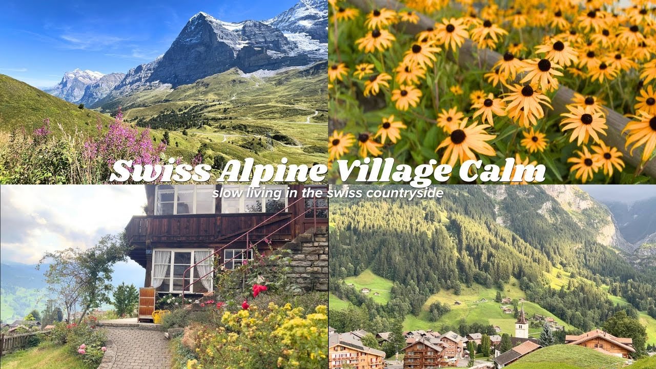 Slow Living in Swiss Alpine Village | Mountain Walks, Cozy Breakfast & Crochet with a View 🏔️