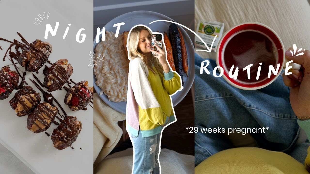 MY NIGHT ROUTINE - 28 Weeks Pregnant // cozy, productive, healthy 🌙