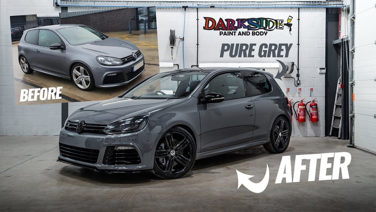 MK6 Golf R BIG Transformation!! Full Pure Grey Respray! | Darkside Paint & Body