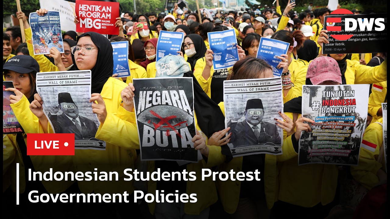 LIVE Jakarta Protests: Thousands Of Students March Against Prabowo's Economic Policies | AC1F
