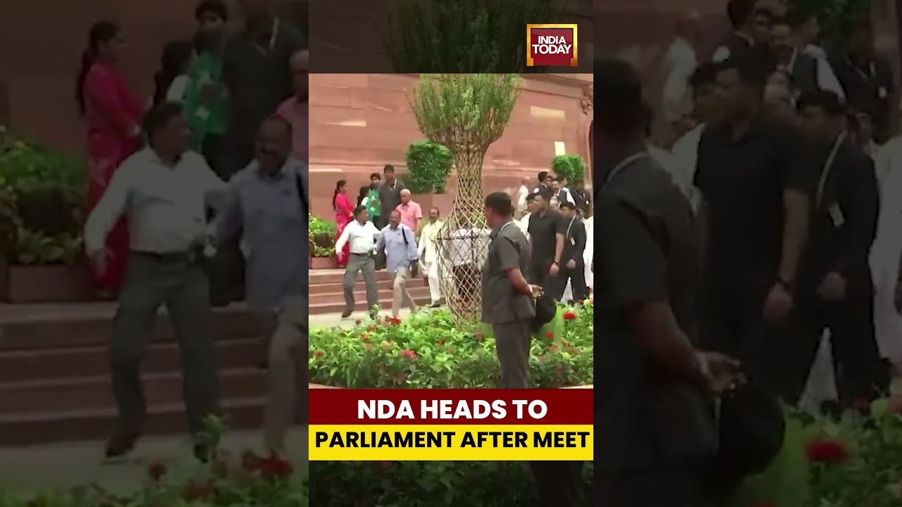 Home Minister Amit Shah, Rajnath Singh, NDA Leaders Head to Parliament After Key Meeting #pmmodi