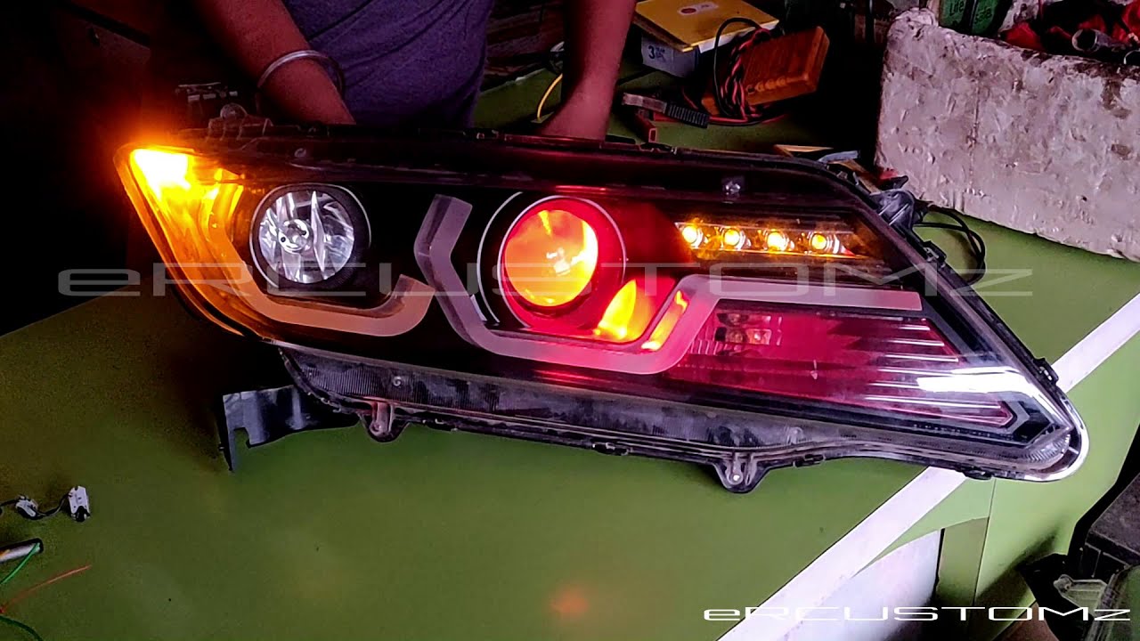 honda city bmw style projector headlight for buy call us on +918956334555