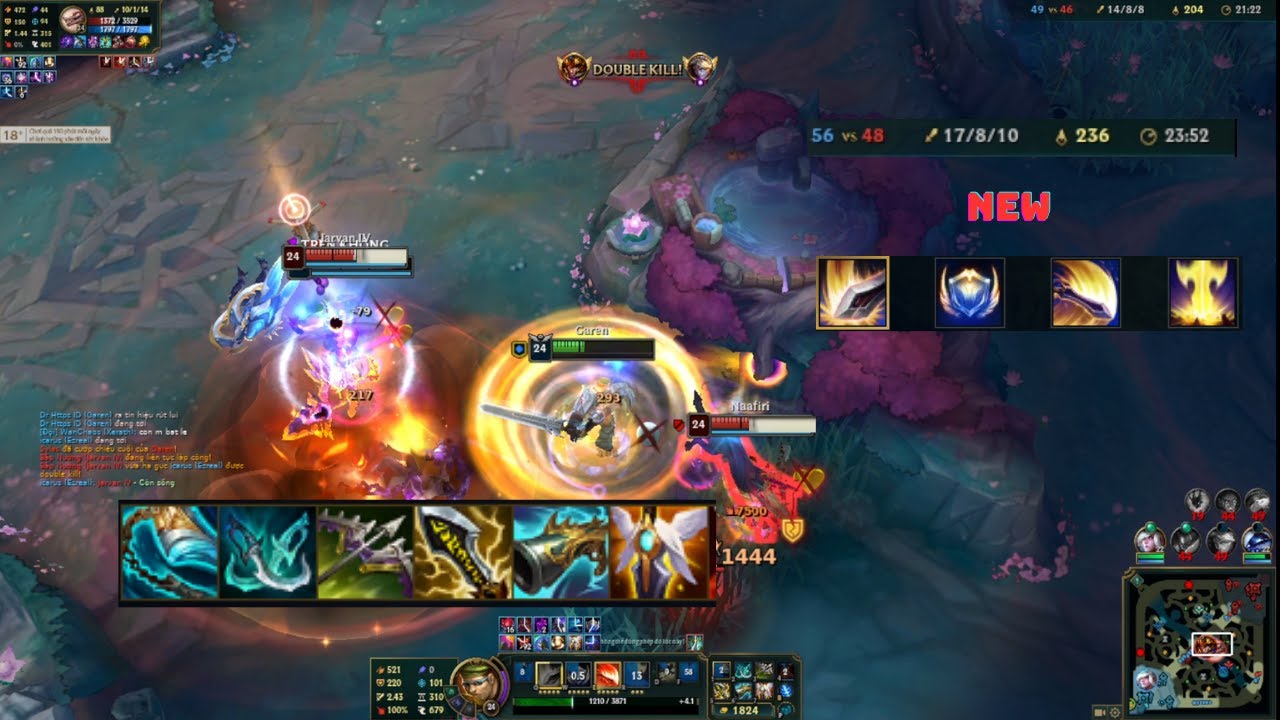 Garen 100% CRIT URF 2025 Full ch&iacute; mạng 1 Chạm B&acirc;y M&agrave;u Team Địch