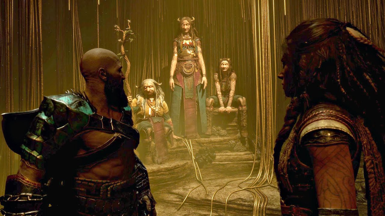 God of War 5 Ragnarok - Kratos Meets The NORNS Fate Revealed Scene (4K 60FPS) God of War 2022