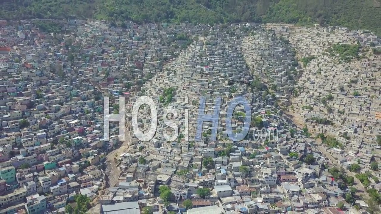 Slums And Shanty Towns In Cite Soleil,  Port Au Prince, Haiti  - Drone footage on HOsiHO.com