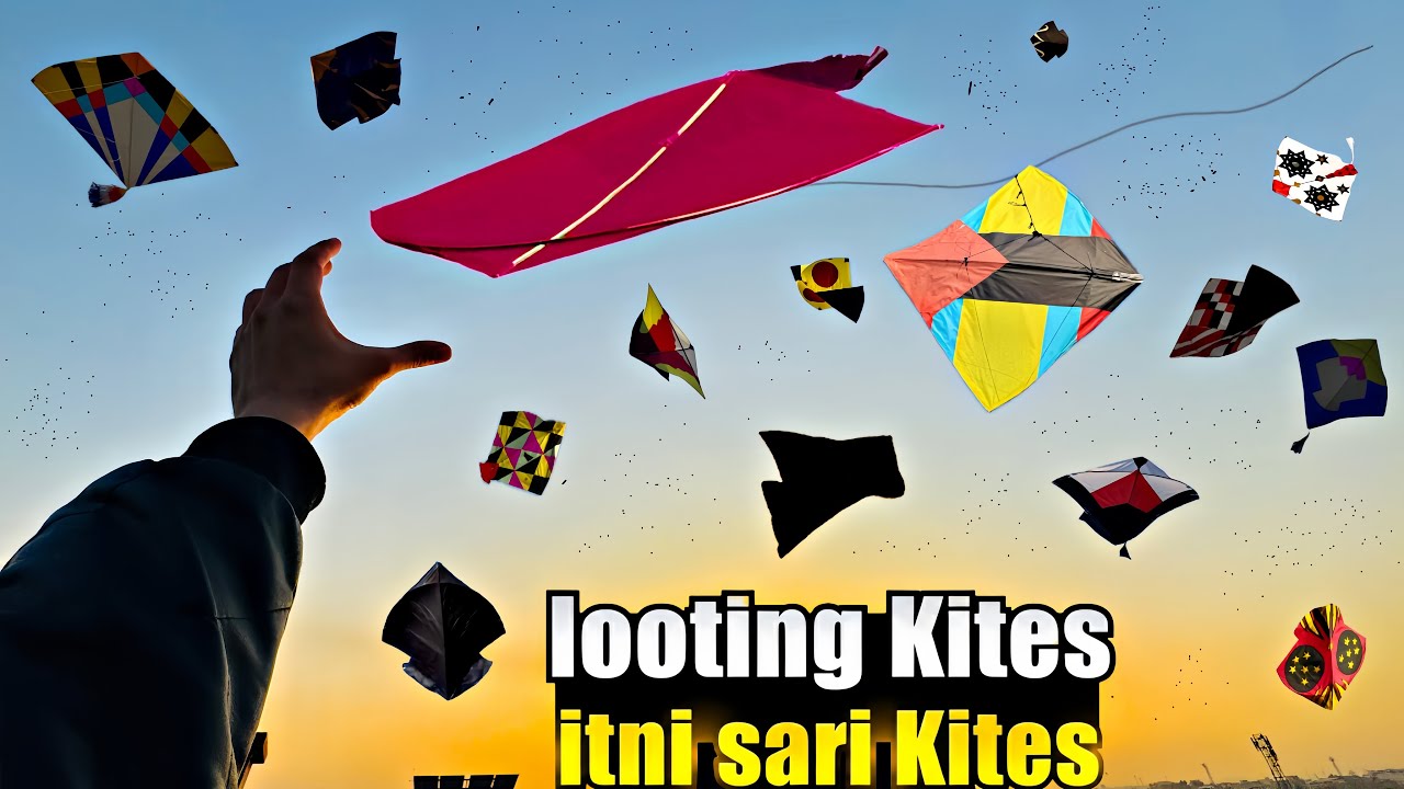 Looting Catching Kites From Roftop 🤩Others Kites Catching Tricks ! kite Catching Video !
