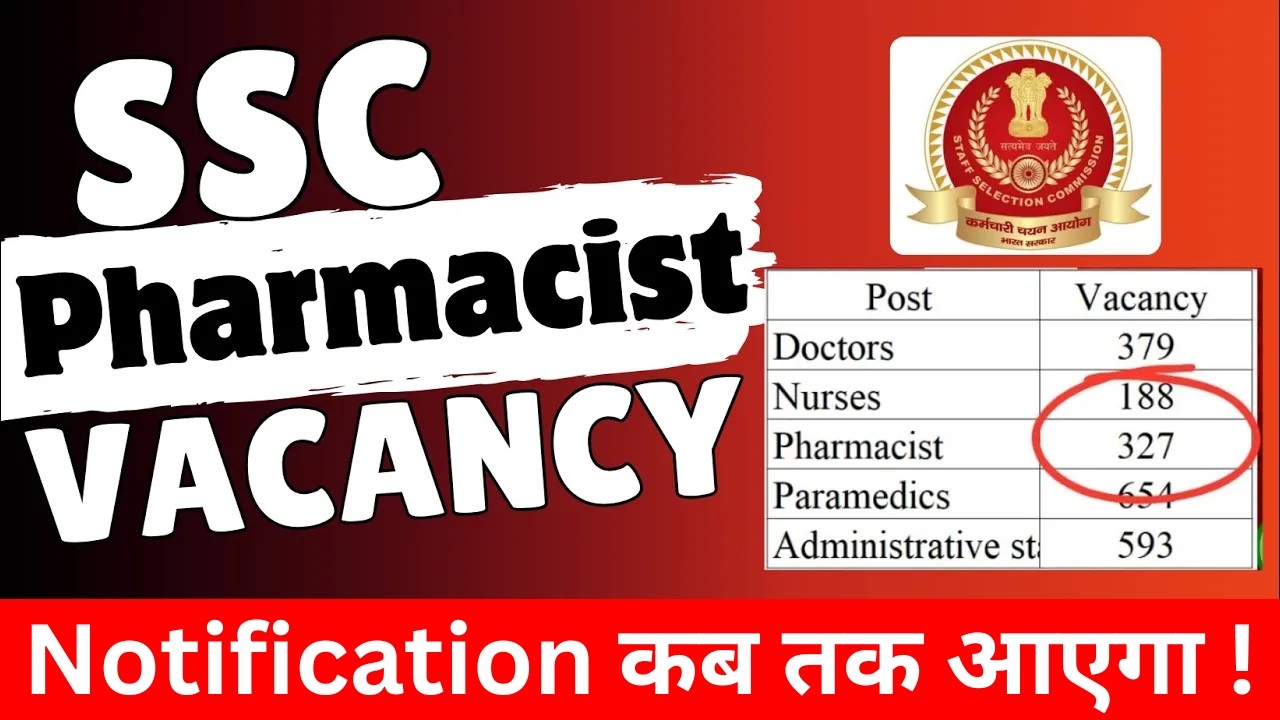 ssc pharmacist vacancy 2026 | ssc pharmacist 327 post vacant | ssc pharmacist 2026 application form?