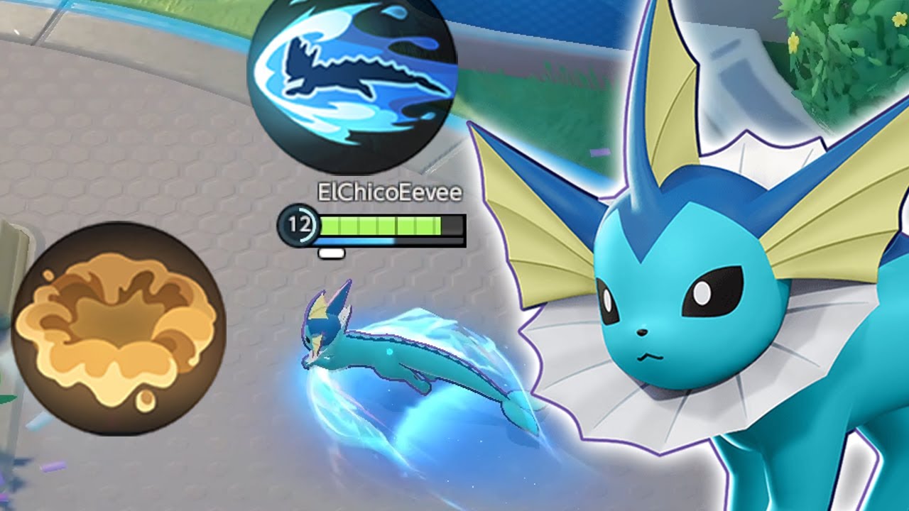 VAPOREON NEW DEFENDER GAMEPLAY (Muddy Water & Flip Turn) - Pokémon UNITE