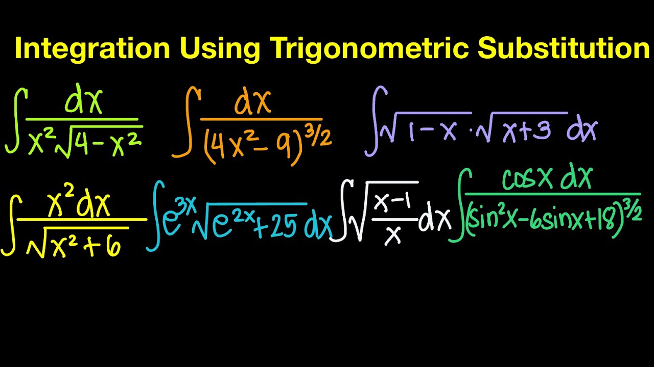 Integration Using Trigonometric Substitution (Live Stream)