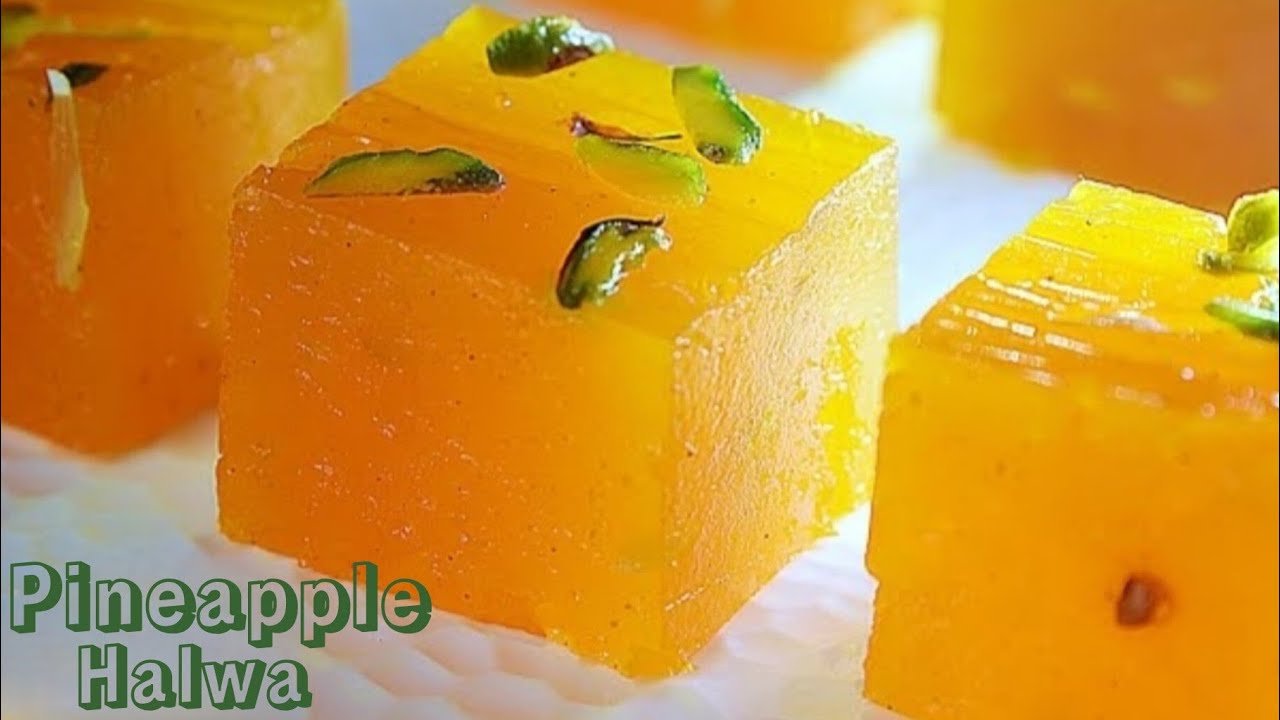 पर्फेक्ट माप से बॉम्बे कराची हल्वा-Pineapple Karachi Halwa-Corn Flour halwa-Karachi Halwa Barfi