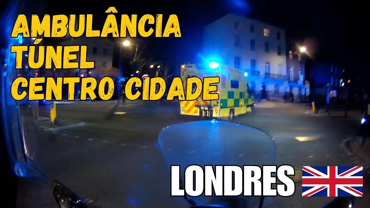 Moto em Londres, Ambulancia, Tunel e Centro