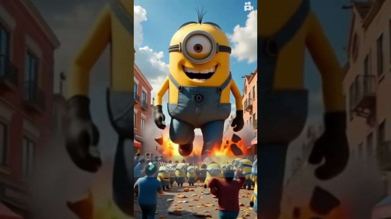 Chaos in the City: The Rampaging Giant Minion #GiantMinion #MinionMinionRampage #minionmadness
