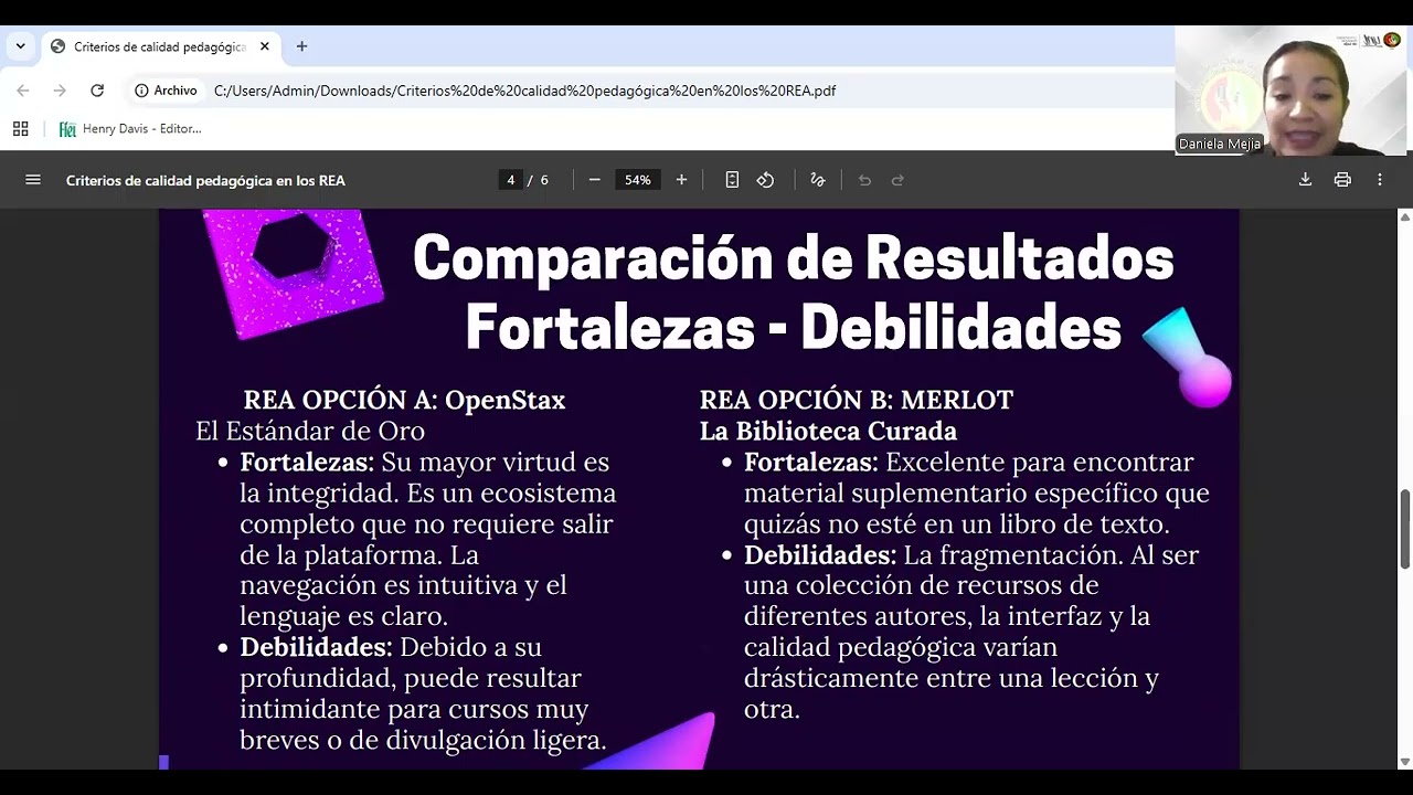 CRITERIOS DE CALIDAD PEDAGOGICA DE LOS REA