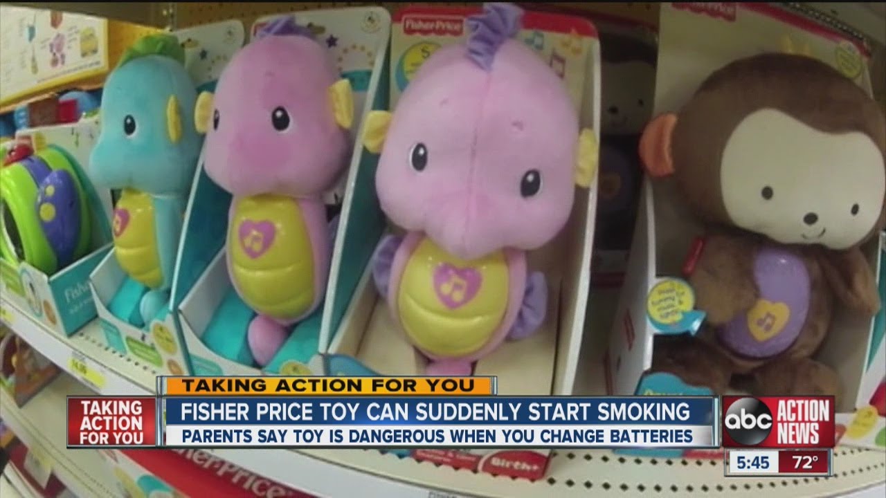 Fisher Price toy can suddenly start smoking