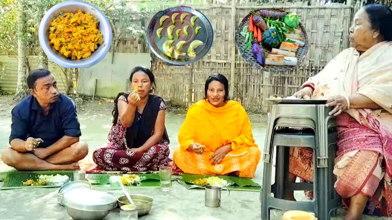 বকফুলের বড়া সংগে বহু সবজি ডালনা অসাধারণ সবাই জমিয়ে খাওয়া হলো ||