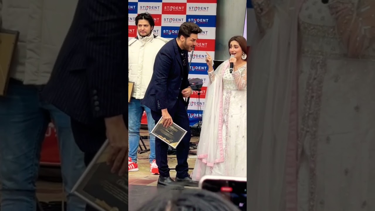 Ahsan khan&rsquo;s reaction when Hiba bukhari calls him &ldquo;BHAI&rdquo; 😅🤣 #ahsankhan #hibabukhari