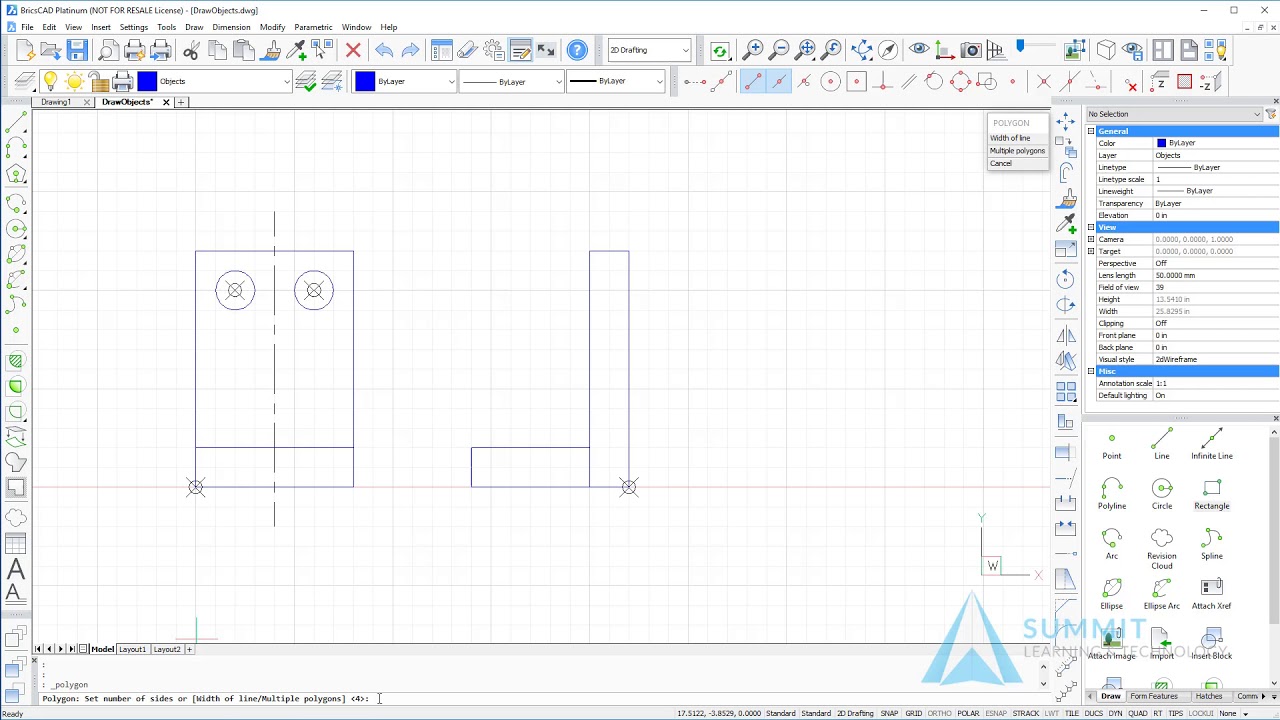 Learning BricsCAD - Drawing Basic Objects