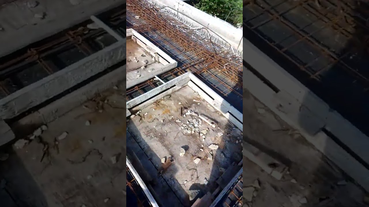 geleng-geleng kepala mengecor dak gantong selebar 20m/segi tapa tiang