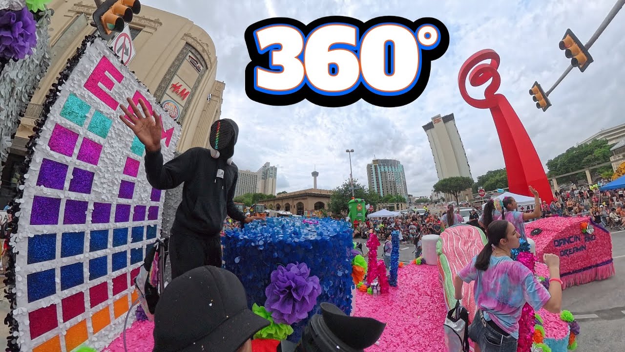 VR Battle of Flowers Parade Ride Along | San Antonio | Texas | FIESTA 2025 | 8K |