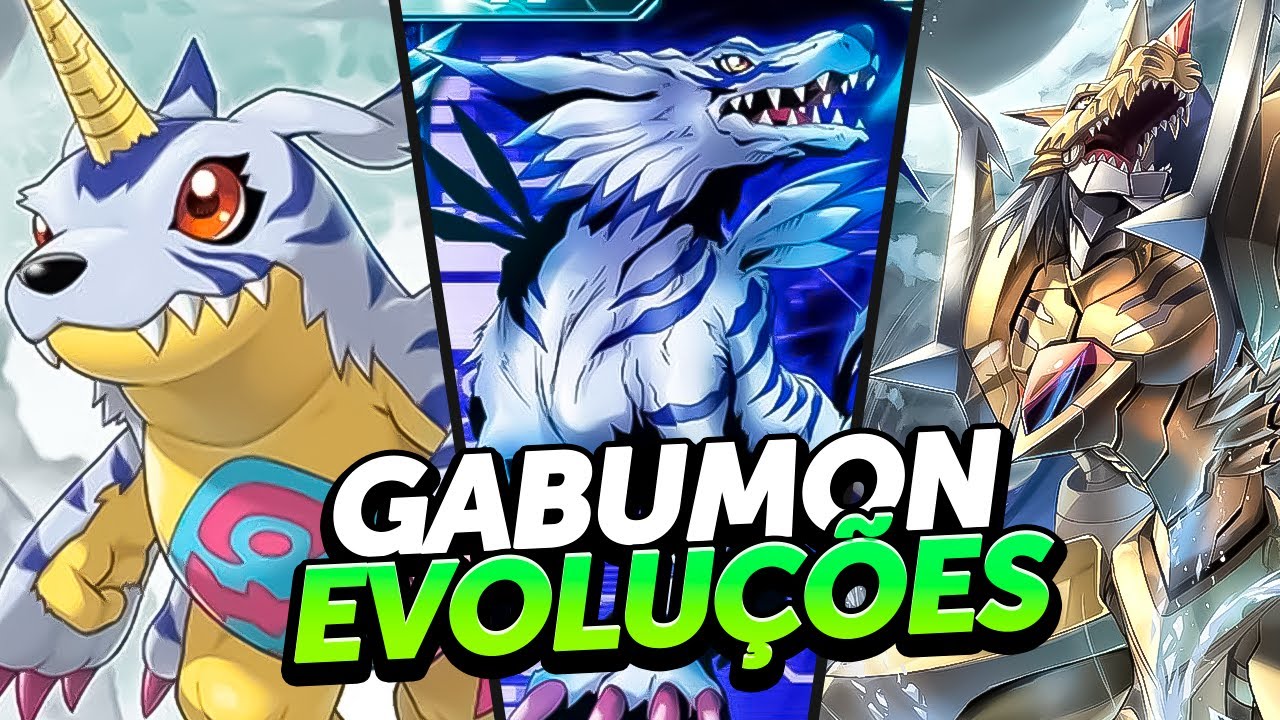 TODAS AS DIGIEVOLUÇÕES DE GABUMON