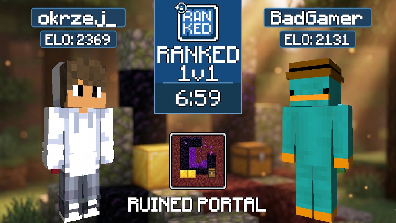 okrzej_ vs BadGamer | MCSR Ranked | Ruined Portal Seed