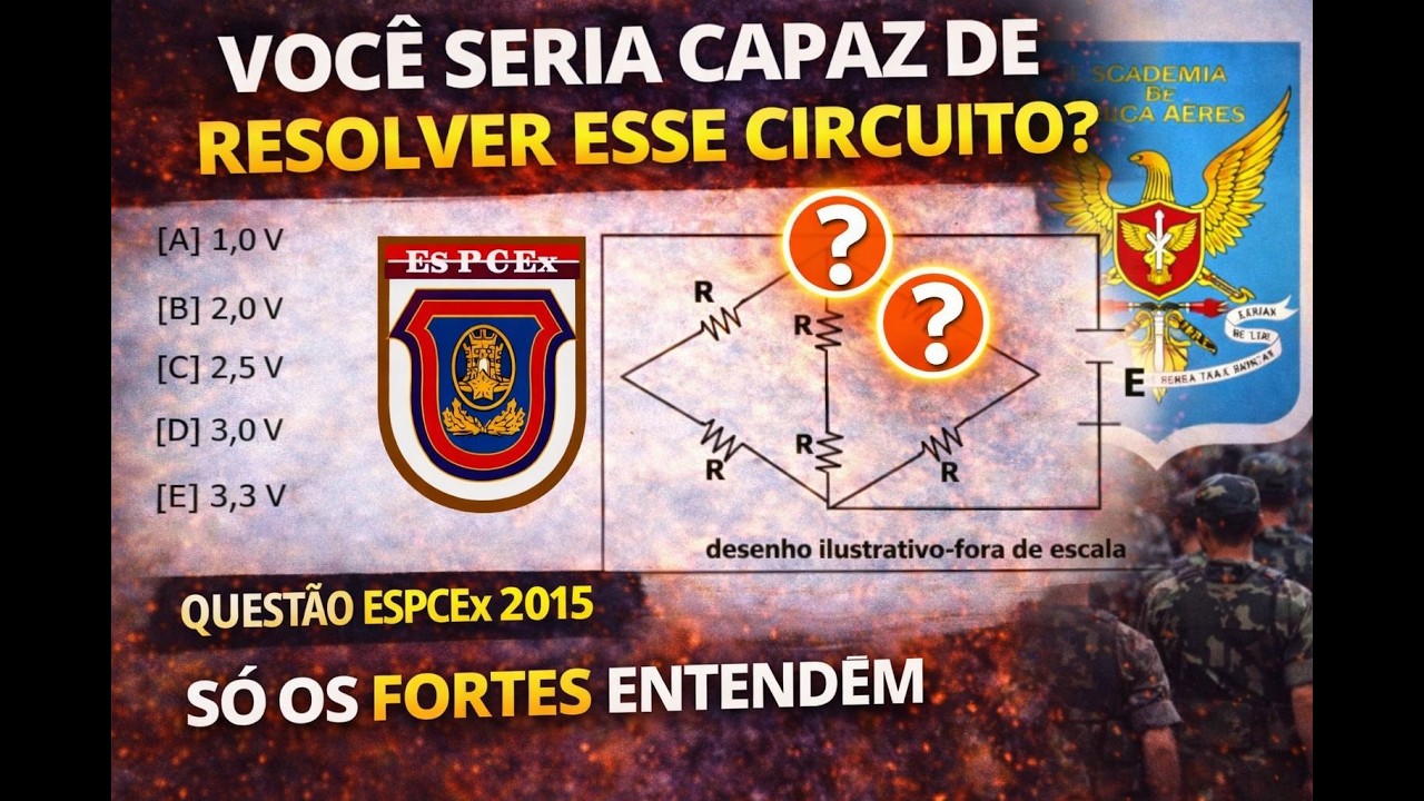 Questão de CIRCUITO ELÉTRICO na Espcex, parece bobo mas quase todo mundo erra....
