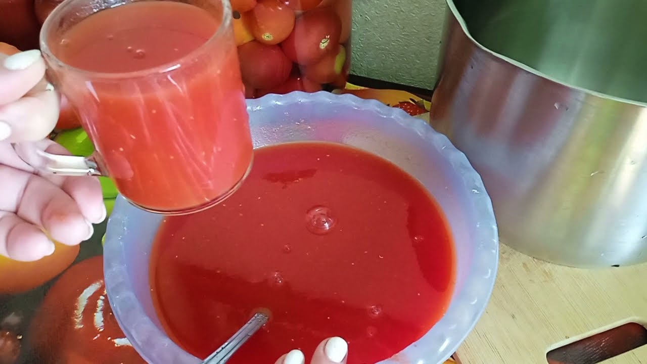 Делаю томатный сок без мясорубки и соковыжималки