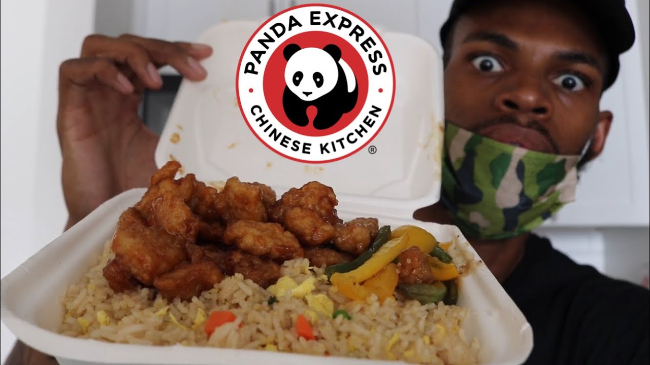 Panda Express Mukbang (orange & sesame chicken with fried rice)