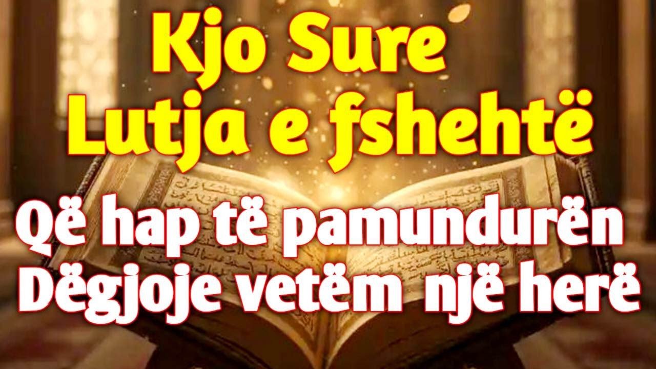 Lutje për shërim, Allahu na shëroftë sëmundjet dhe na shëroftë sa më shpejt të jetë e mundur.