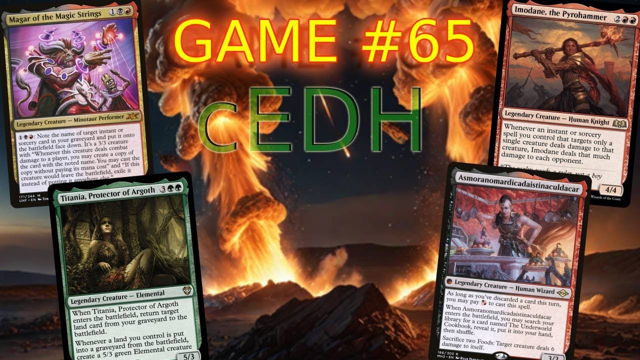 AmateurHourMTG cEDH Game #65 Last Pre Ban game Magar vs Titania vs Imodane vs Asmoran....