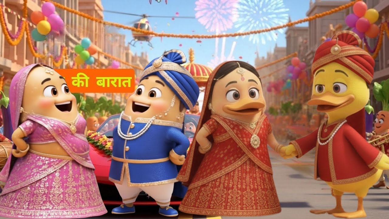 Aalu Ki Barat  & Duck Ki Barat | Kids Hindi | Hindi Cartoon Video | आलू की बारात | BeBe - Hindi