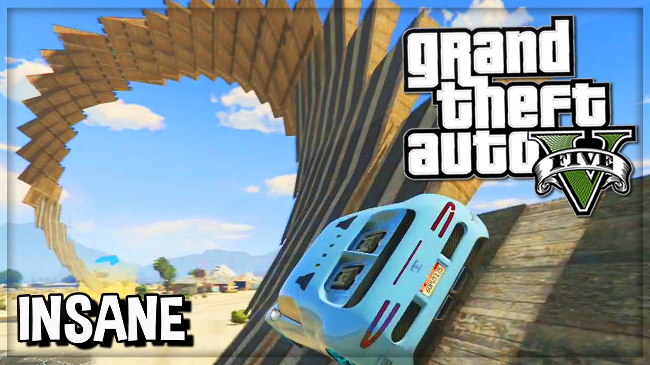 GTA 5 Funny Moments SPIRAL LOOP RAMP! GTA PS4 Gameplay (GTA 5 Online Funny Moments)