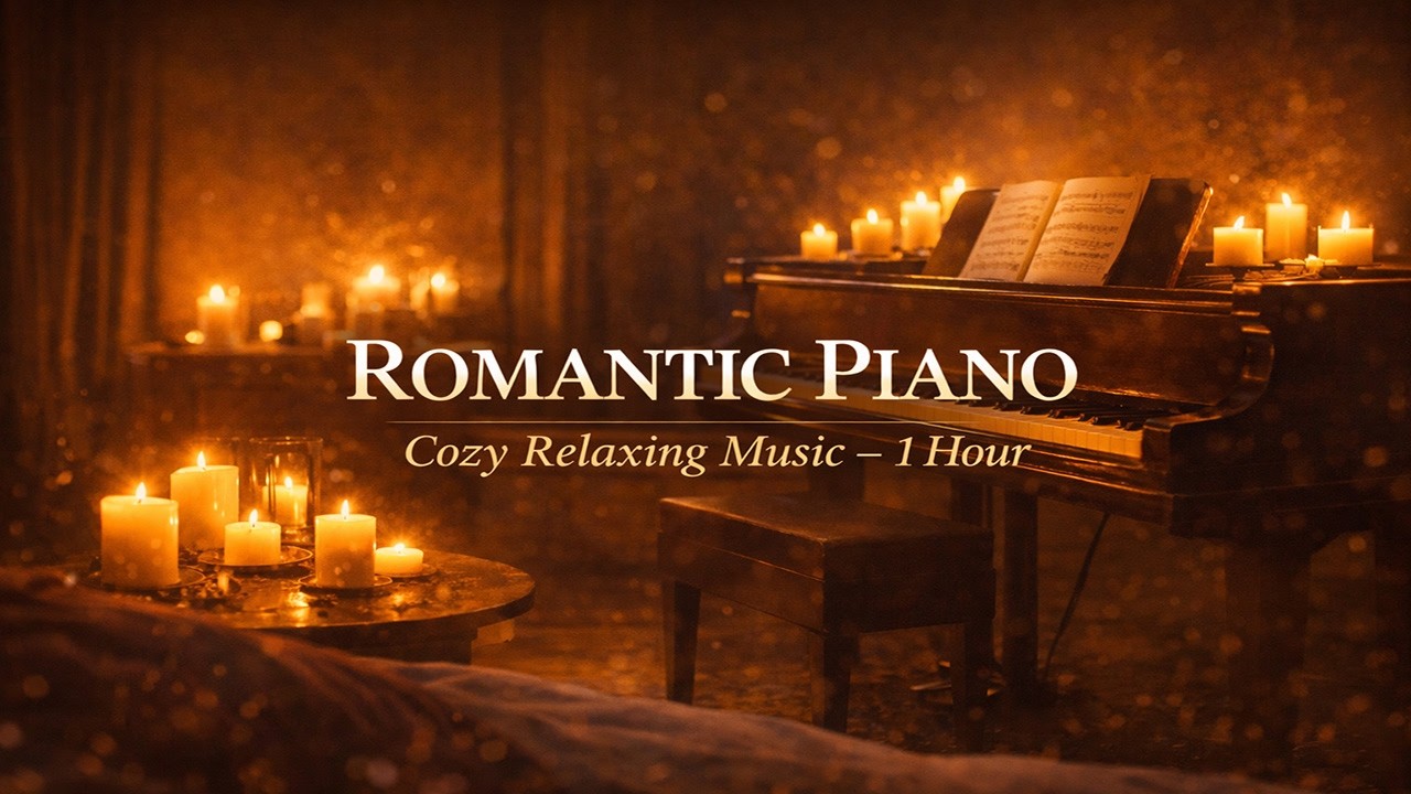 Romantic Piano Music ❤️ Cozy Candlelight Piano for Relax, Sleep & Study (1 Hour)