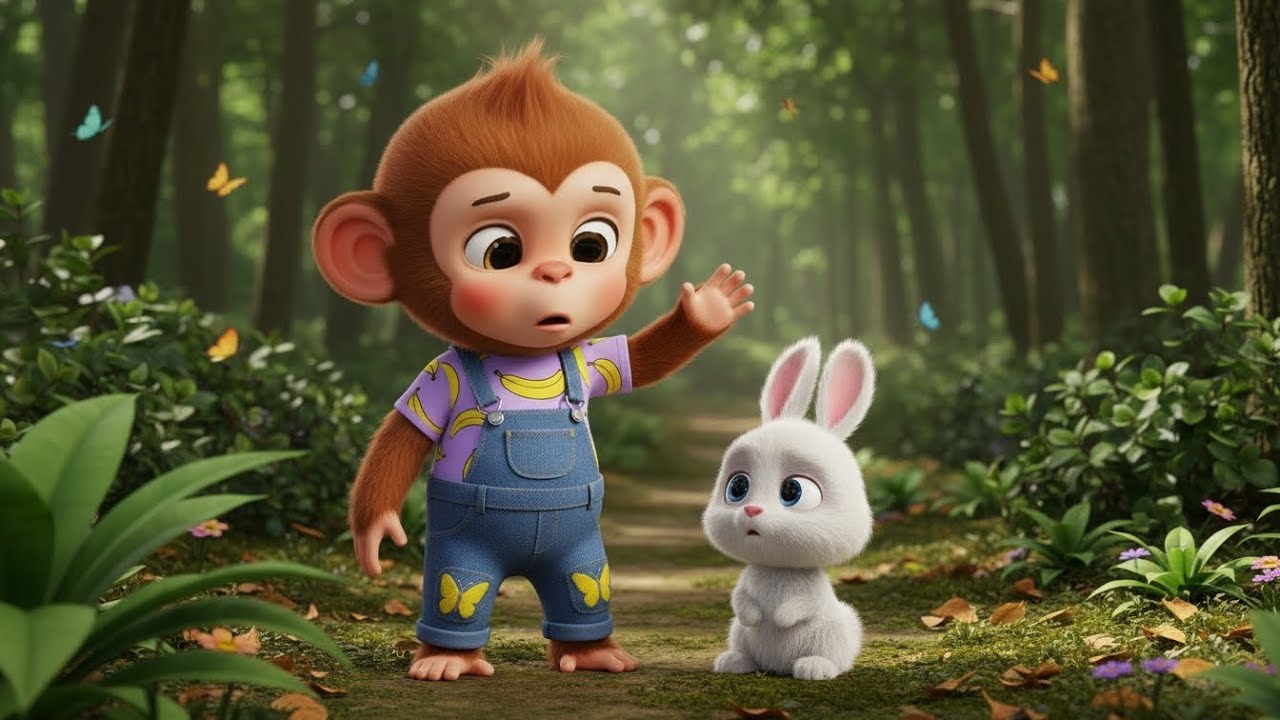 MONKEY CARTOON AND THE LOST BUNNY