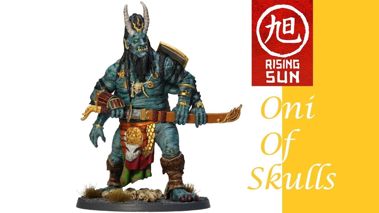Rising Sun Painting: Oni of Skulls