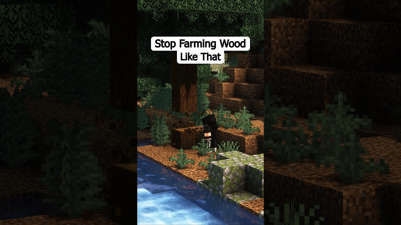 Easy Wood Farm 🌲 Java & Bedrock #minecraft