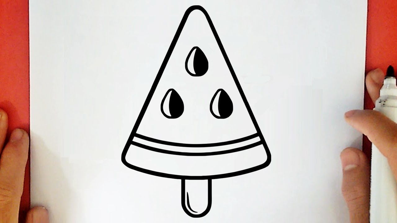 COME DISEGNARE UN GELATO ALL'ANGURIA